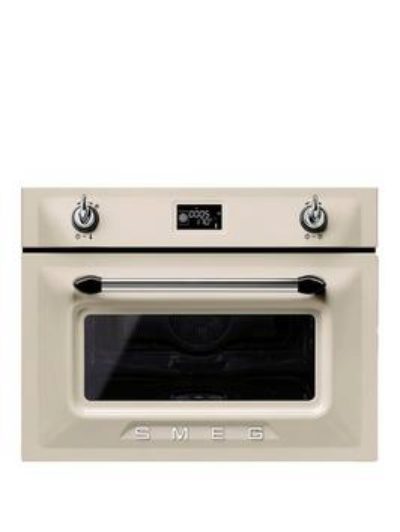Smeg Sf4920Vcp Victoria 45Cm Built-In Compact Steam Combination Oven - Cream